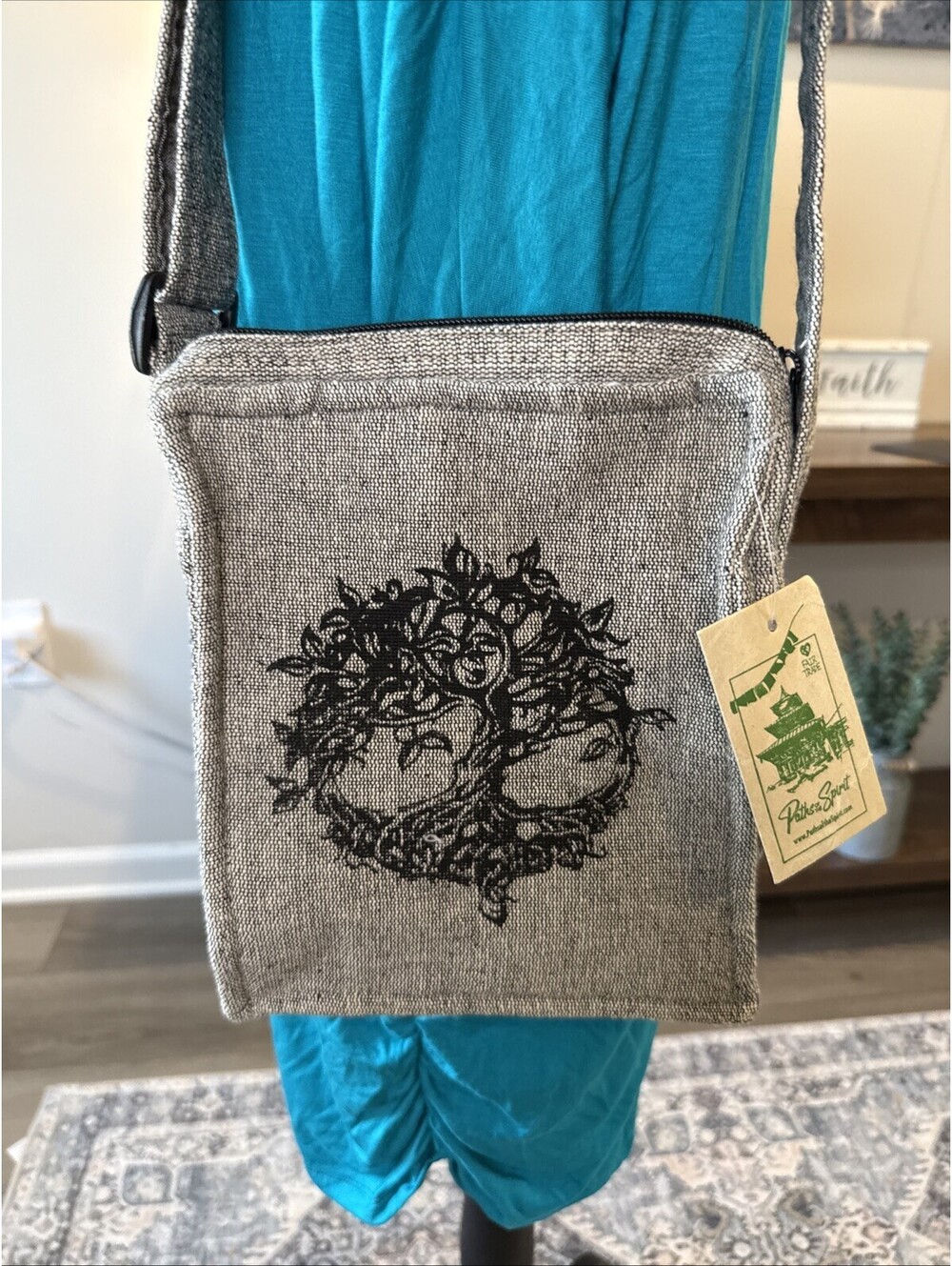 Handmade Woven Napoli Tree Of Life Crossbody Boho Bag